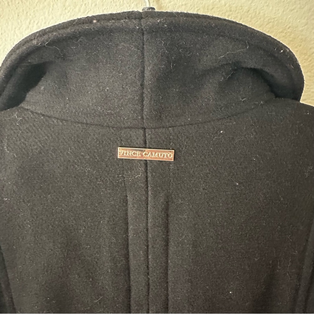 Vince Camuto Fall/Winter Wool Trench Coat Black Size XS - Picture 3 of 11